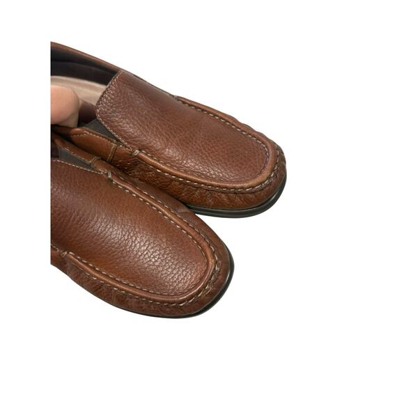 SAS Womens Twin Loafer Size 6.5 S Brown Leather Comfort Tripad Flat Slip On Shoe - Picture 8 of 8